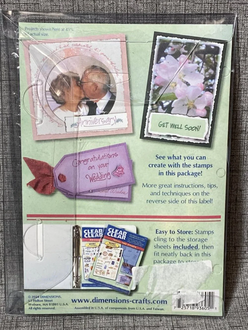NOS Martha Stewart Crafting Lot With Clear Cling Stamps Emboss Folder 5pc Lot